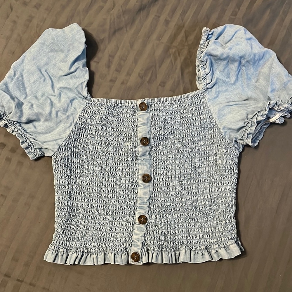 Denim crop top